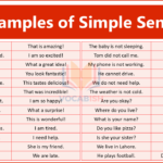 100 Examples of Simple Sentences