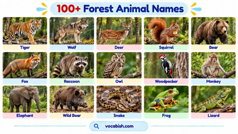 100+ Forest Animal Names with Facts, Pictures, and Types