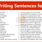 100 Writing Sentences for Kids in English: Practice Sentences