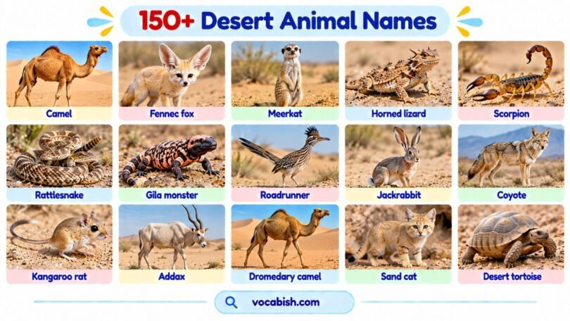 150+ Desert Animal Names in English with Pictures