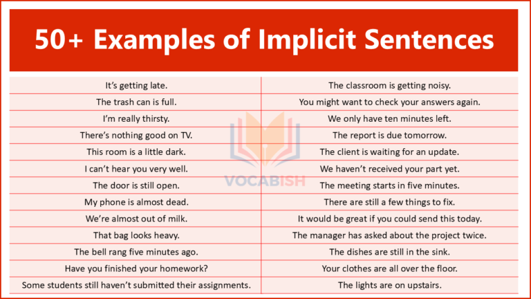 50+ Examples of Implicit Sentences