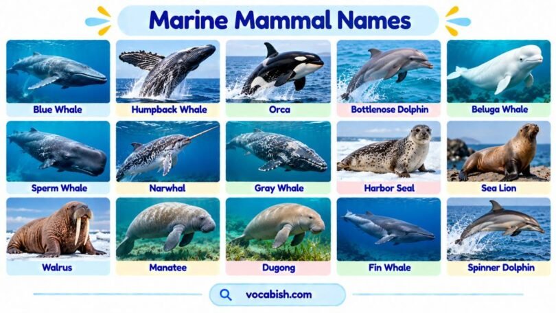 50+ Marine Mammal Names with Facts and Pictures