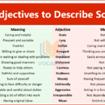 Adjectives to Describe Someone in English. Including Positive and Negative Words