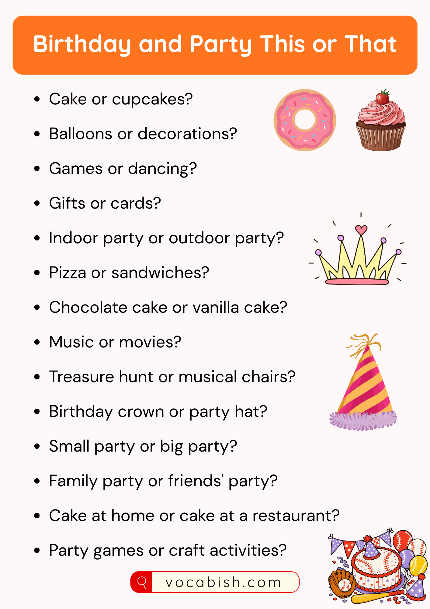 Birthday and Party This or That Questions