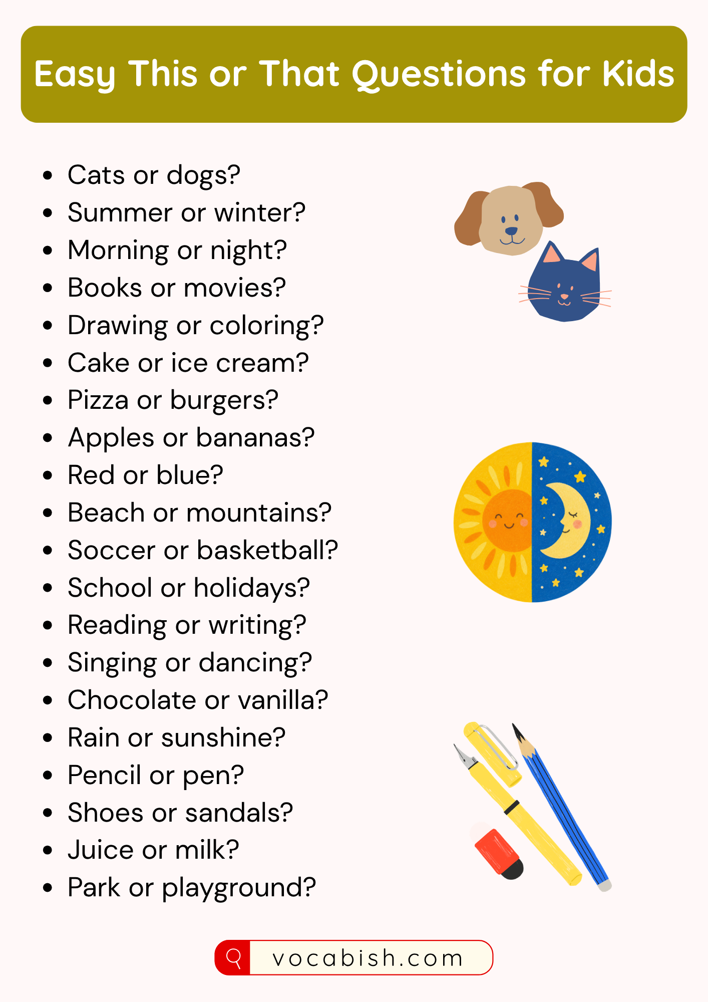 Easy This or That Questions for Kids