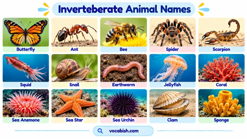 Invertebrate Animals: Types, Names, Pictures, and Examples