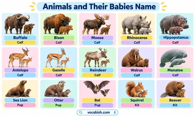 List of 100+ Baby Animal Names in English With Pictures