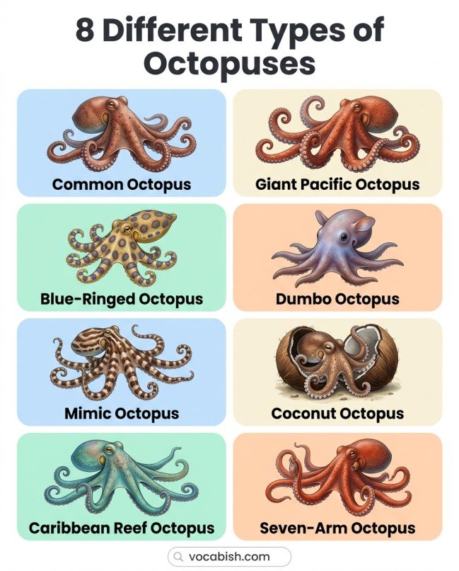 Parts of an Octopus: Names, Diagram, and Functions