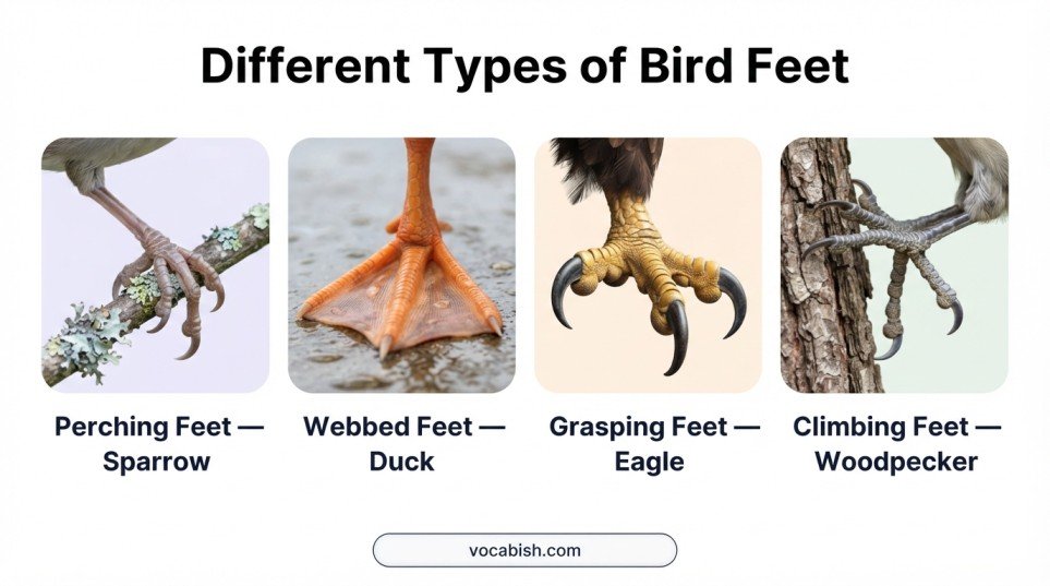 Different Types of Feet of Birds