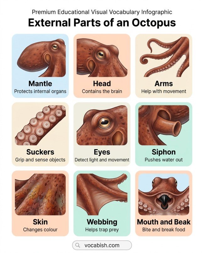 Parts of an Octopus: Names, Diagram, and Functions