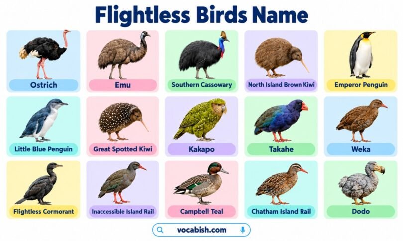 Flightless Birds Name in English with Pictures