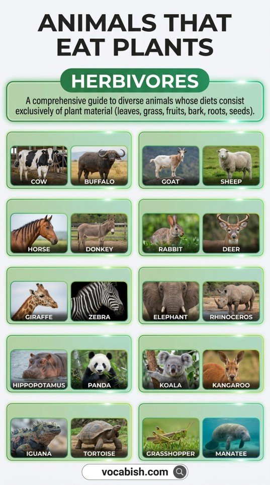 Animals and Their Food: Names, Types, and Pictures