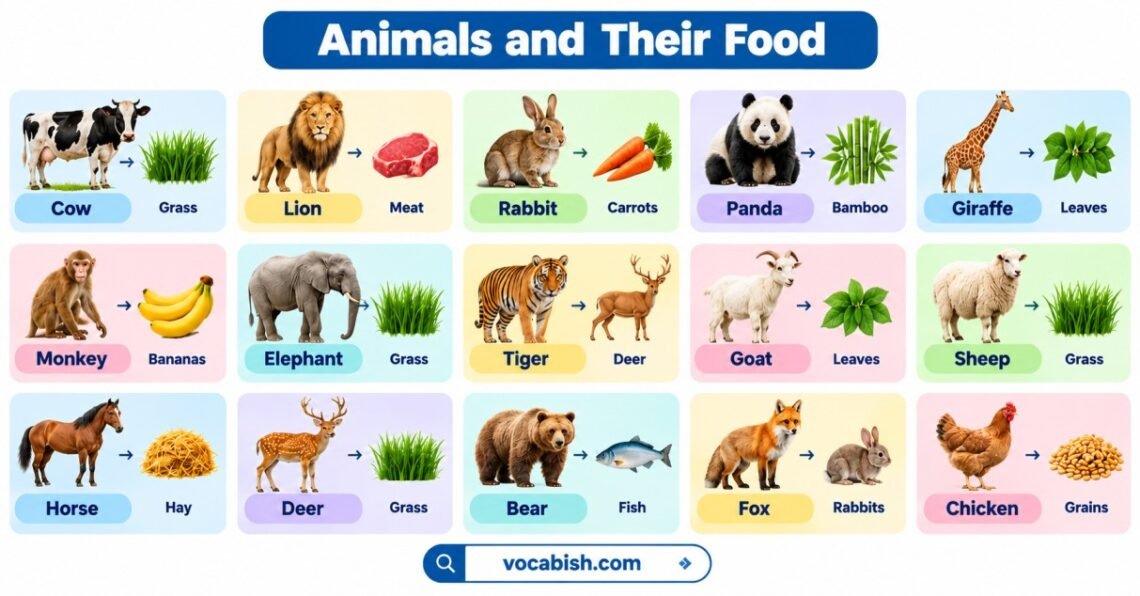 Animals and Their Food: Names, Types, and Pictures