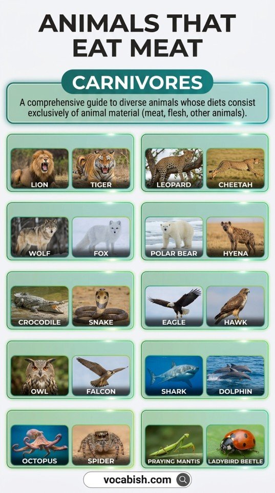 Animals and Their Food: Names, Types, and Pictures
