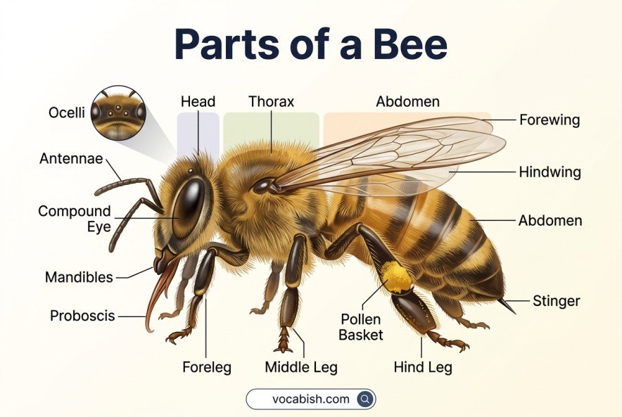 Parts of a Bee: External and Internal Anatomy with Images