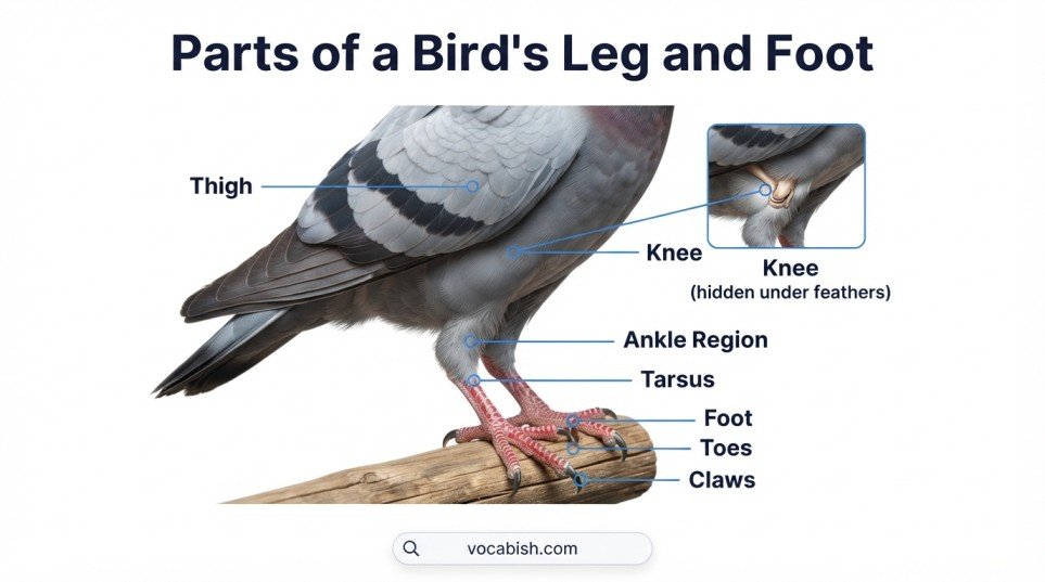 Parts of a Birds Leg and Foot
