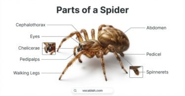 Parts of a Spider with Names and Label Diagrams
