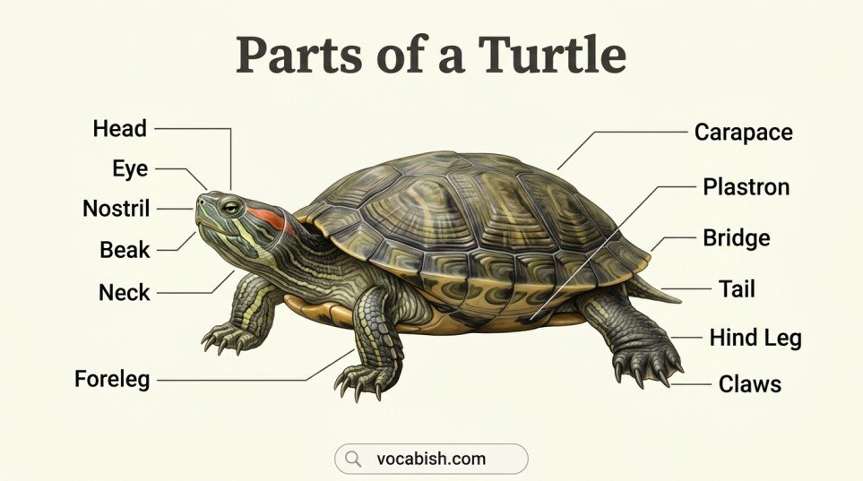 Parts of a Turtle: Names, Functions, and Diagram