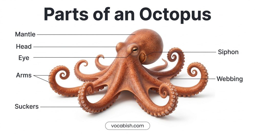 Parts of an Octopus: Names, Diagram, and Functions