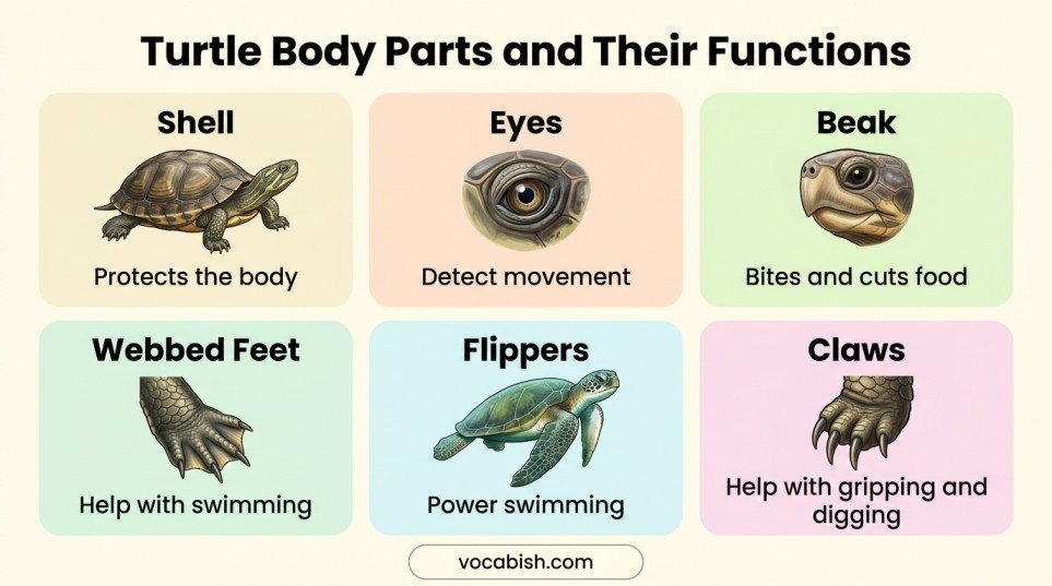 Parts of a Turtle: Names, Functions, and Diagram