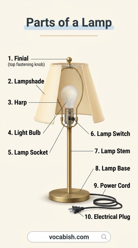 Parts of a Lamp: Names, Functions, and Types Explained