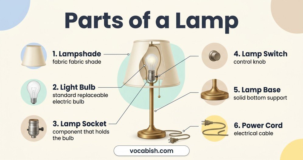 Parts of a Lamp: Names, Functions, and Types Explained